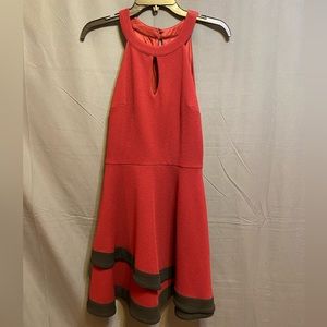 Red dress, size 11, NWT, keyhole neck, tiered skirt!